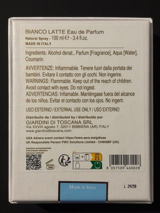 Profumo Ducci Giardini di Toscana Bianco Latte