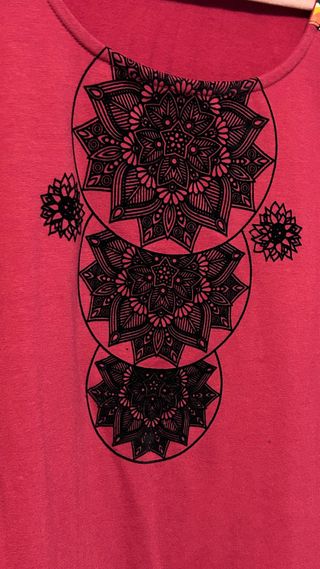 Vestido túnica desigual Noos-Noos burdeos negro