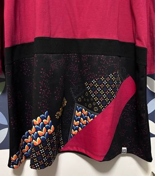 Vestido túnica desigual Noos-Noos burdeos negro