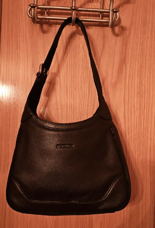 Bolso de hombro Nobuck marrón