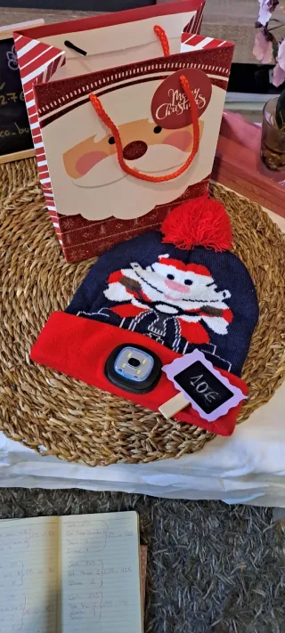 Gorro de Navidad con luz LED