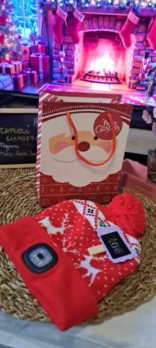 Gorro de Navidad con luz LED