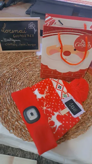 Gorro de Navidad con luz LED