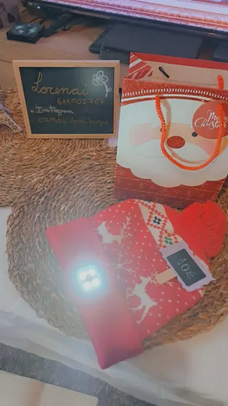 Gorro de Navidad con luz LED