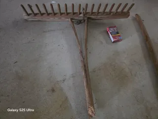 Rastrillo antiguo madera decoración