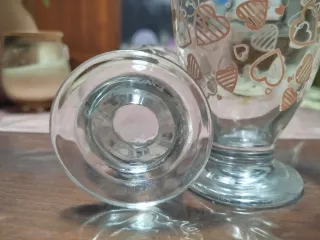 Set 2 Bicchieri Cuore Trasparente