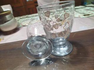 Set 2 Bicchieri Cuore Trasparente