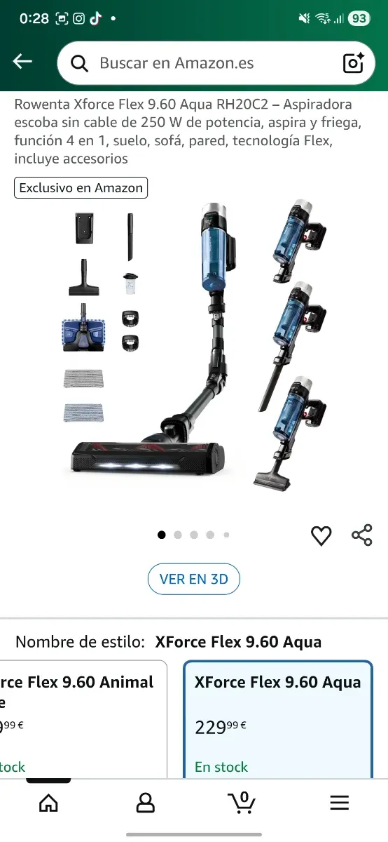 Rowenta X-Force Flex 9.60 Aqua nueva