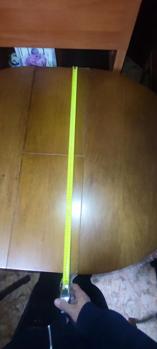 Mesa camilla redonda extensible 90- 115cm con ropa