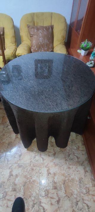 Mesa camilla redonda extensible 90- 115cm con ropa