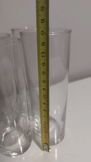 9 Vasos Tubo Cristal