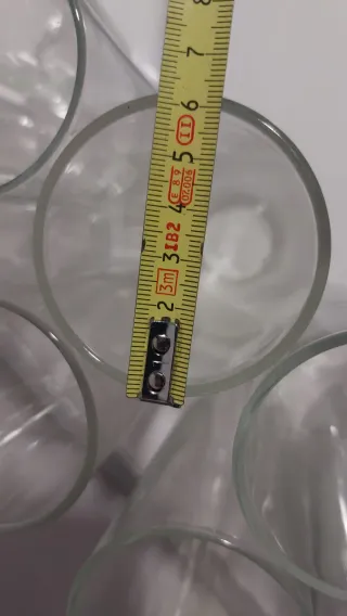 9 Vasos Tubo Cristal