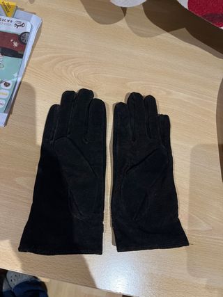 Guantes de piel marrón chocolate mujer