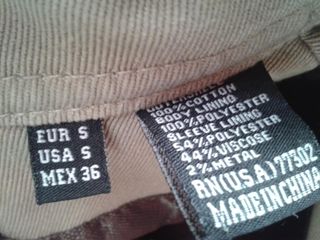 Chaqueta ZARA entallada ALGODON LINO beige UNISEX.