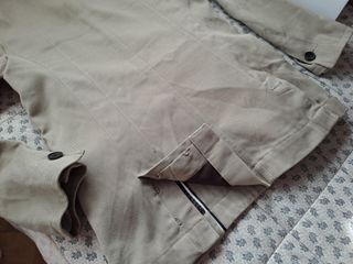 Chaqueta ZARA entallada ALGODON LINO beige UNISEX.