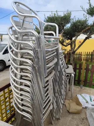 Sedie da terrazzo in alluminio impilabili