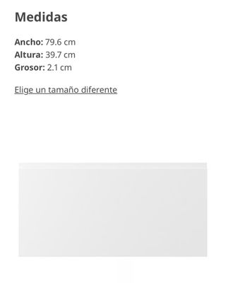 Frente cajón VOXTORP IKEA blanco mate 80x40