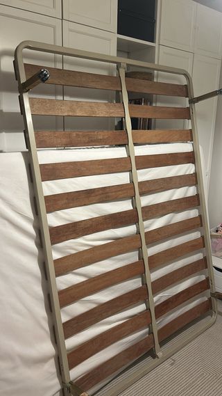 Colchón 135x190 y somier con ruedas