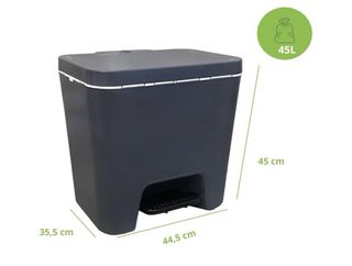 Cubo de reciclaje gris