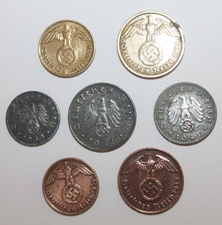 Monedas Alemania Nazi Reich (7 piezas)