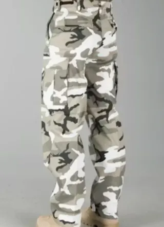 Pantalones Ranger Camuflaje Gris/Blanco
