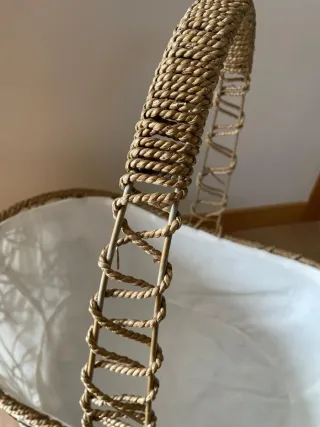 Cesta Mimbre Vacía Beige/Marrón