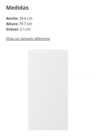 Frente Cajón VOXTORP IKEA blanco mate 40x80