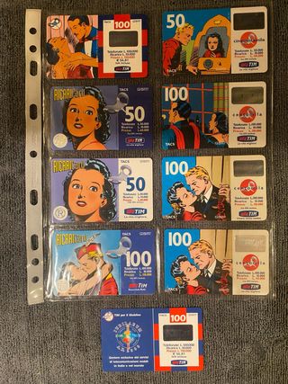 Schede telefoniche a fumetti TIM per collezionisti