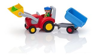Tractor juguete con remolque Playmobil 1.2.3. 6964