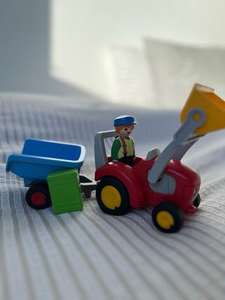 Tractor juguete con remolque Playmobil 1.2.3. 6964