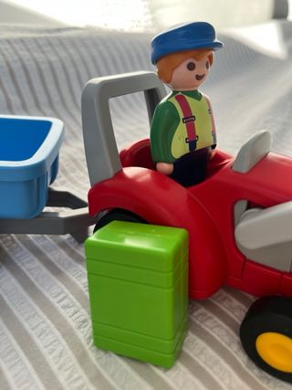 Tractor juguete con remolque Playmobil 1.2.3. 6964