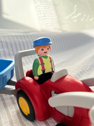 Tractor juguete con remolque Playmobil 1.2.3. 6964