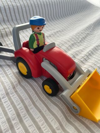 Tractor juguete con remolque Playmobil 1.2.3. 6964