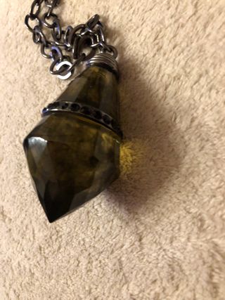 Colgante cristal negro y cadena