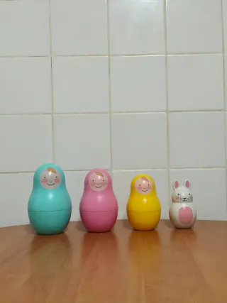 Muñecas Matrioskas Multicolor Bebé (Set de 4)