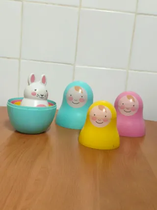 Muñecas Matrioskas Multicolor Bebé (Set de 4)