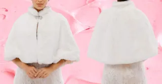 Chal Estola Pelo Invierno Blanco