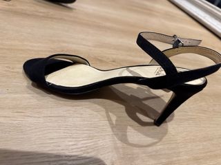 Sandalias tacón negras ante T39