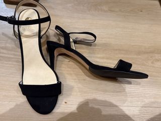 Sandalias tacón negras ante T39