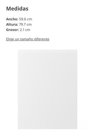 Puerta VOXTORP  IKEA blanco mate 60x80