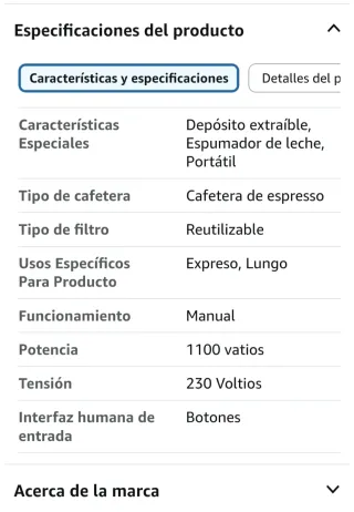 Cafetera Princess Espresso 249415