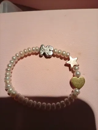 Pulsera Tous Perlas Oso Corazón Estrella