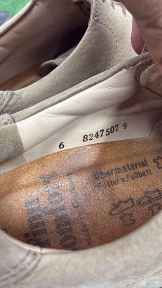 Scarpe uomo beige in pelle