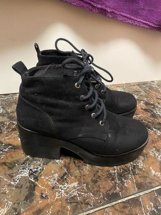 Botines negros plataforma
