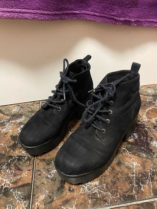 Botines negros plataforma