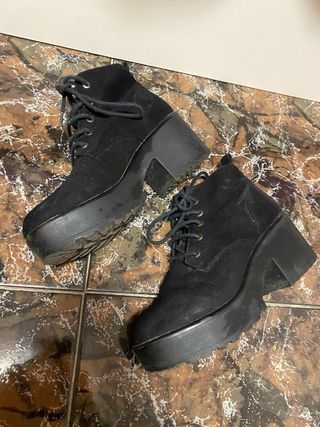 Botines negros plataforma