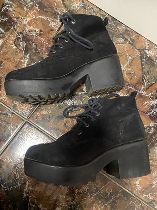 Botines negros plataforma
