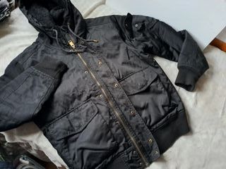 Cazadora BOMBER LOGG impermeable M negra