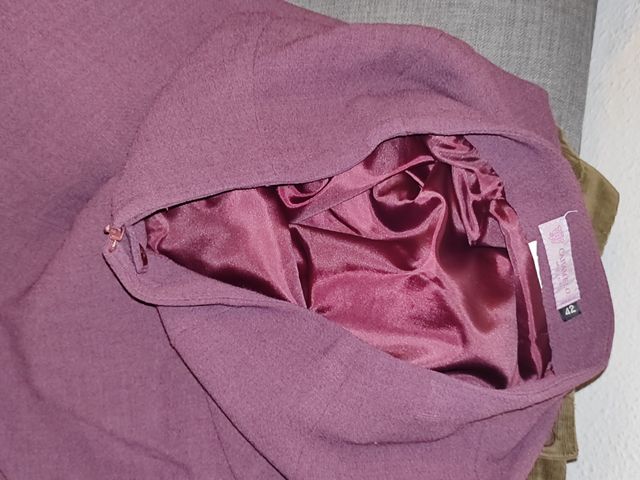 Falda Caramelo recta clásica elegante morada