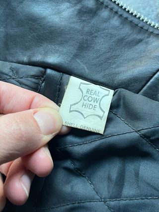 Chaqueta Biker Cuero Vintage AMI London 70s